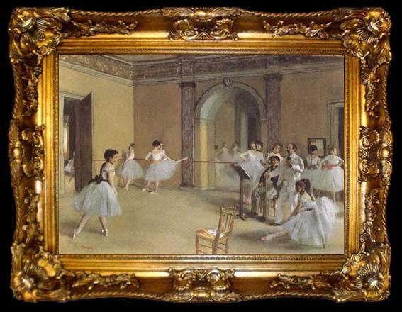 framed  Edgar Degas Dance Class at the Opera (mk09), ta009-2